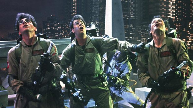 With Dan Aykroyd and Bill Murray in the 1984 comedity hit <i>Ghostbusters</i>.