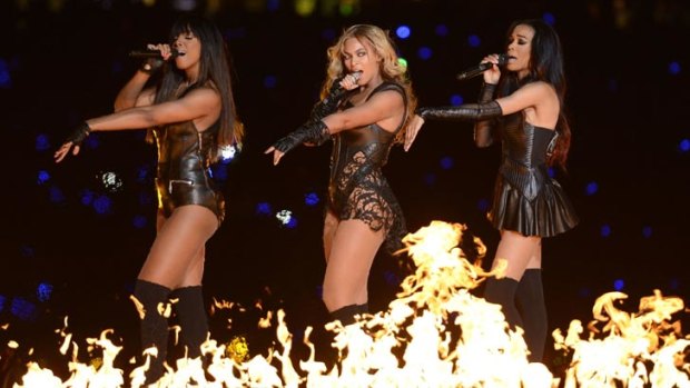Beyonce and her leather-clad Destiny's Child co-stars wowed Sunday's Super Bowl audience.