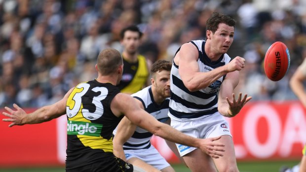 Geelong enjoyed their home ground advantage in the win over Richmond in round 21. 