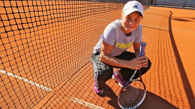 Red dirt star: Ashleigh Barty, on the new clay courts at the Melbourne Park complex, was shocked to be told by her coach it is her best playing surface.