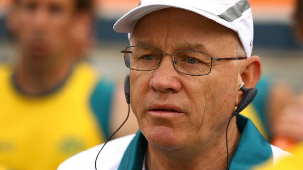 Fired up ... Ric Charlesworth, pictured here in October last year, had a heated exchange with the referees at half-time.