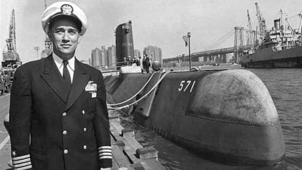 Commander: Vice-Admiral Eugene Wilkinson with the Nautilus on May 2, 1957.