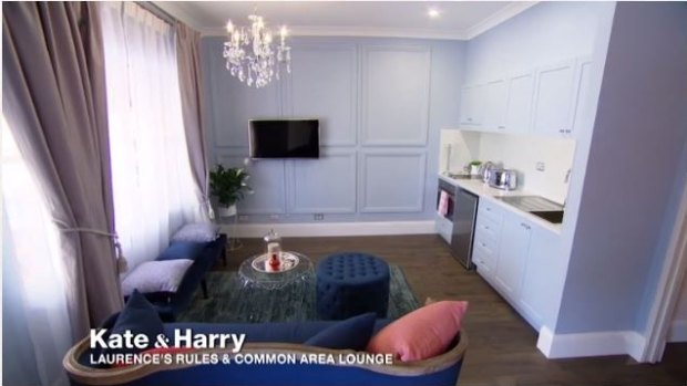 The elegant colour scheme of Kate and Harry's apartment won over the judges.
