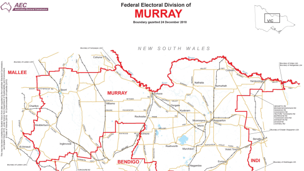 The electorate of Murray in northern Victoria.