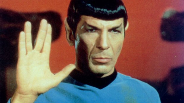 Back to t he future ... Leonard Nimoy as Spock in Star Trek.