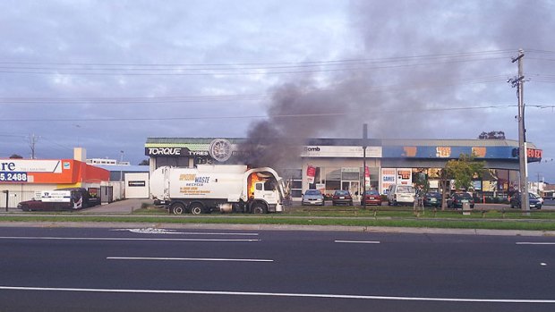 The truck caught fire while the driver was doing the morning round.