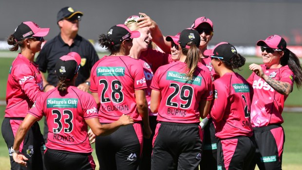 Breaking through: Sydney Sixers were forced to play their semi in Adelaide, but that didn't stop them making the final.