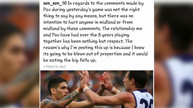 Walters took to social media to jump to Pavlich's defence