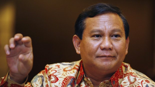 Back on top: Prabowo Subianto fled to the Middle East after the Suharto era, but his persona as a strongman has appeal in Indonesia.