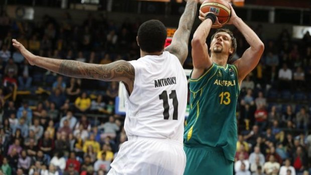 Strong voice: David Andersen in action against the Tall Blacks last year.
