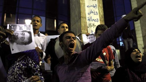 Tainted result ... a protest in Cairo against vote-rigging and fraud in last weekend's parliamentary election.