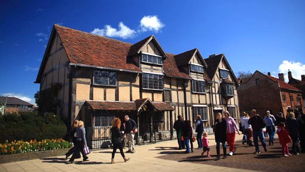William Shakespeare's birthplace in Stratford-Upon-Avon, England.