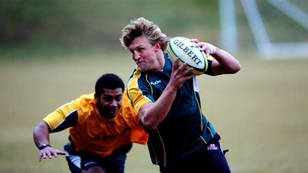Back in the fold ... Lachie Turner, seen here playing Sevens last month, was added to the Wallabies squad yesterday.