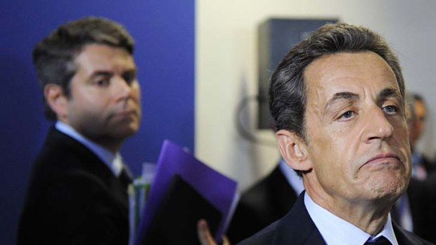 French President Nicolas Sarkozy: increasingly unpopular in the polls.