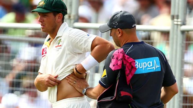 "Not good enough" ... James Pattinson is out with a side strain.