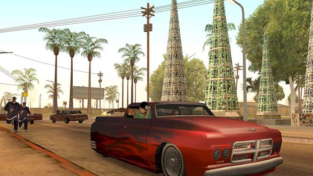 Video stills from the Game Grand Theft Auto.