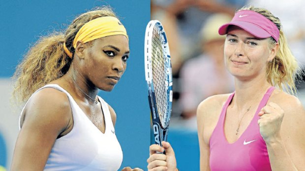 Battle stations: Serena Williams and Maria Sharapova meet in a quarter-final at the Brisbane International.