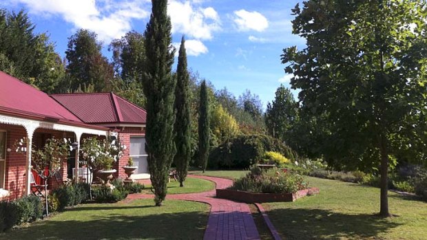 Silver service ... The Birches' spa villa sits on the hillside, overlooking Mount Beauty.