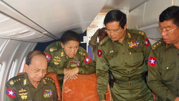 Populist decisions ... Burma's President, Thein Sein, far left.