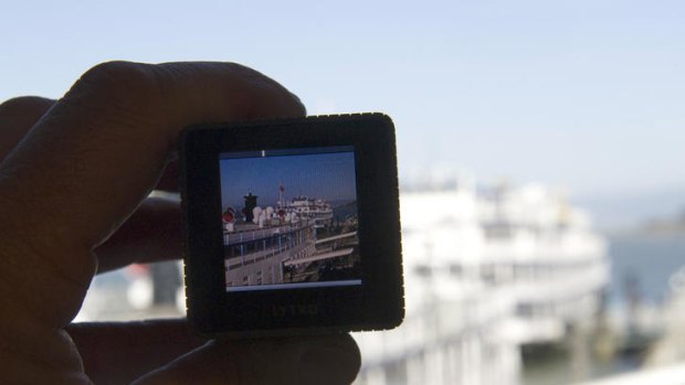 The Lytro camera is displayed for a photograph in San Francisco, California.