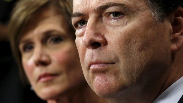 US Deputy Attorney General Sally Quillian Yates and FBI Director James Comey testify to a Senate Committee in Washington on Wednesday.
