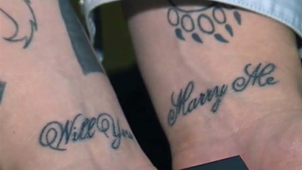 Glen Robinson proposed to his girlfriend with the help of two new tattoos.