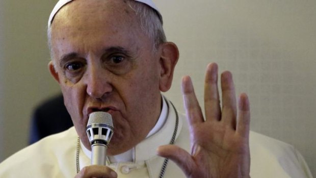 Pope Francis has said it is justified to stop Islamist aggression in Iraq. 