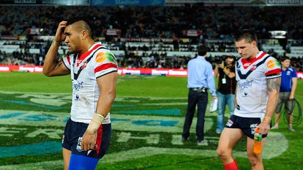 Dejected ... The Roosters have won just three out of 11 games this season.