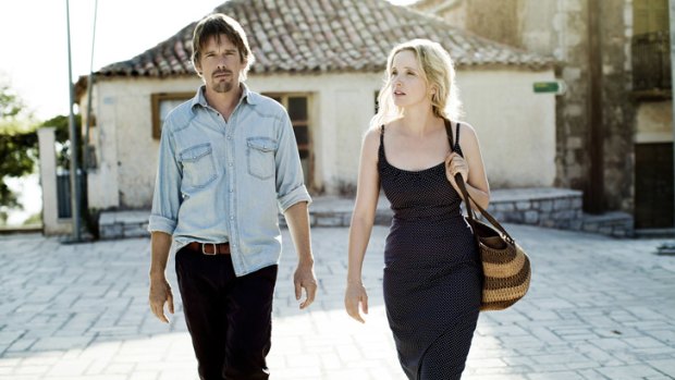 Ethan Hawke and Juliet Delpy reunited in <i>Before Midnight</i>.