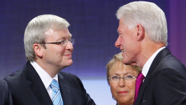 Former US President Bill Clinton has lavished praise on Australian Prime Minister Kevin Rudd