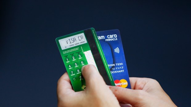 The PIN number is entered onto the back of a card which generates a new PIN for each transaction. 