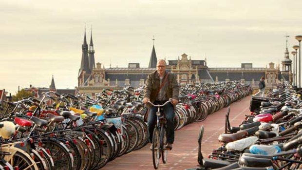 Cycling is the main form of transport in Amsterdam.