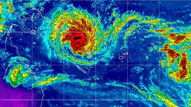 Potentially deadly ... Cyclone Yasi threatens the north Queensland coast.