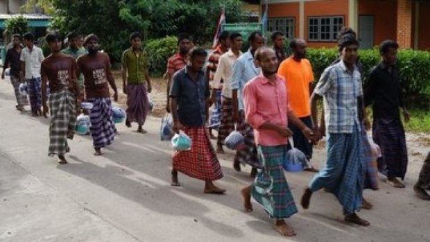 Suspected Bangladesh kidnap victims in southern Thailand.