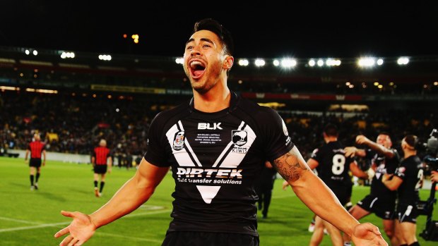 Good enough for me: Shaun Johnson after his star turn in Saturday night's Four Nations final win over Australia.
