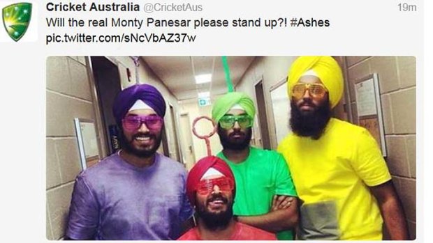 The offending tweet that was deleted by Cricket Australia.