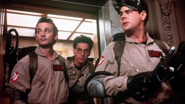 Bill Murray, the late Harold Ramis and Dan Ackroyd in <i>Ghostbusters</i>. Murray and Ackroyd are reportedly both to appear in the 2016 reboot.