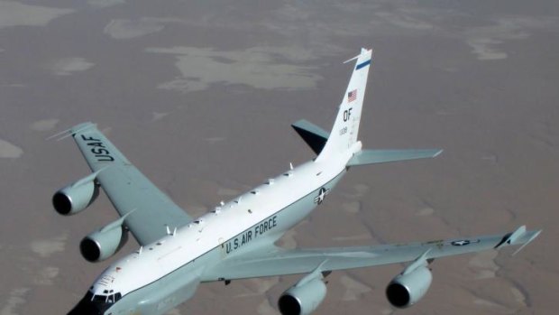 The US air force RC-135  reconnaissance plane.