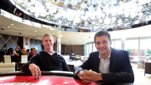 Larry Mullin (left), CEO of Echo Entertainment with Sid Vaikunta, sacked Managing Director of Star City.