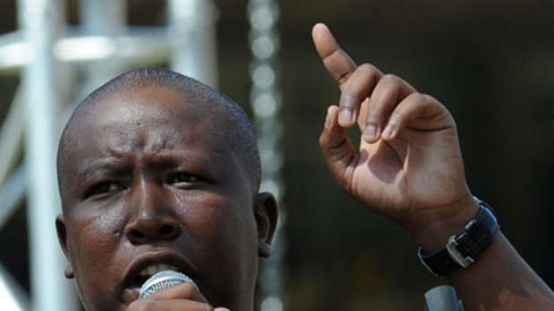 Julius Malema... firebrand praised Robert Mugabe.