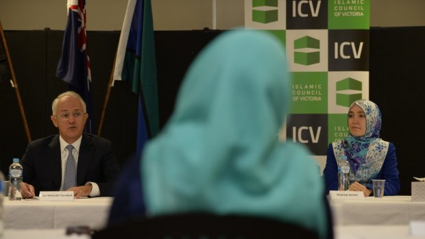 Prime Minister Malcolm Turnbull visited the Islamic Council of Victoria last year for a  meeting with Muslim youth.