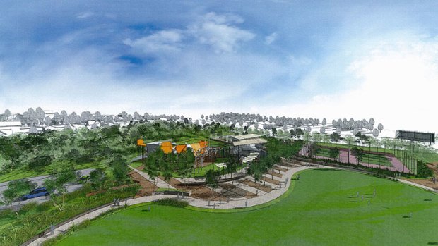 An artist's impression of what Frew Park in Milton will look like.