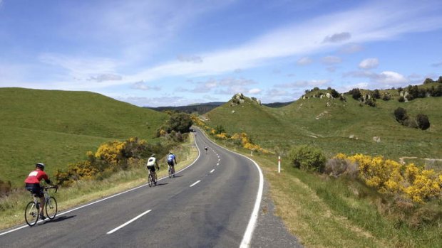Views to stop for ... rolling hills in the first half of the Lake Taupo Cycle Challenge.