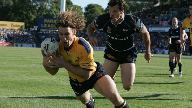 Matt Petersen in action for Parramatta in 2006.