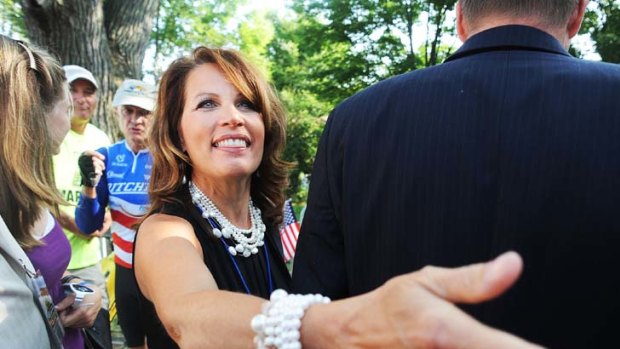 Musical squabble ... Michele Bachmann and Tom Petty.