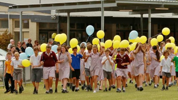 Tributes to Luke Batty grew at the Tyabb recreation reserve, including a balloon release by schoolmates.