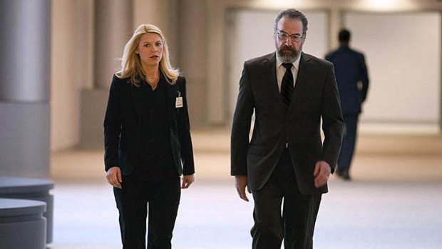 Carrie, (Claire Danes) and Saul, (Mandy Patinkin) strut it out on <i>Homeland</i>.