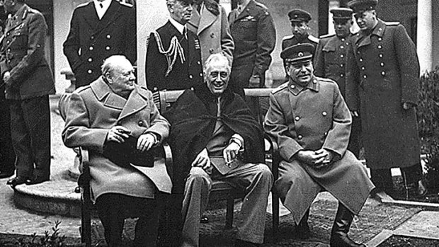 Power players: Winston Churchill, Franklin D. Roosevelt and Joseph Stalin in the 1940s.