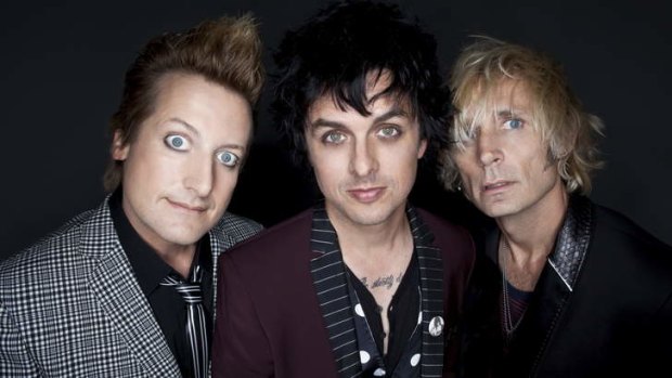 Basket cases: Tre Cool, Billie Joe Armstrong and Mike Dirnt.