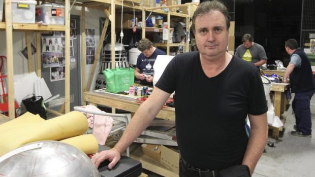 Man of steel: Sydney Robot Workshop's Dave Everett loves socialising with his fellow robot makers.   